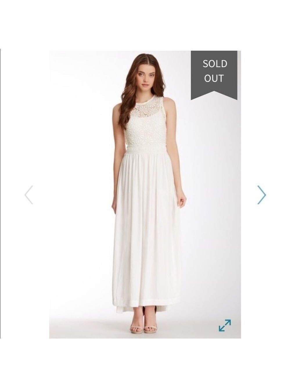 NWT nightcap sunflower lace sleeveless gown